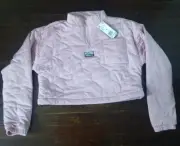 Womens Adidas Quilted Half-zip Cropped Top size Medium