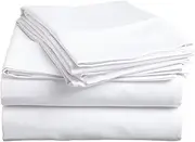 American Linen Egyptian Cotton Bedding White Solid 600 Thread Count 6 PCs California King Bed Sheet Set 100% - Egyptian Cotton, Sateen Solid, 14 Inches Deep Pocket