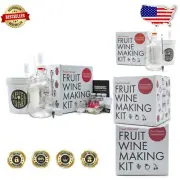 Complete 1-Gallon Fruit Wine Making Kit with Recipe Handbook for Easy Brewing