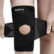 compression knee brace designed for knee pain, sports, running, meniscus tear & ACL relief. adjustable knee wrap with side stabilizers for men & women, Knee Support with Air Mesh Fabric