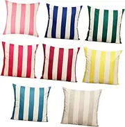 TOKIDNY 1Pc Textured Dark Blue Throw Pillow Case Cover Linen Sofa Cushion Cover for Living Room Decoration Protects Pillow Design