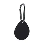 MEZON Black Silicone Protective Full Coverage Case Holder for Apple AirTag Tracker with Keychain Ring (Silicone Full, Black) – FREE EXPRESS