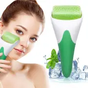 Face Ice Roller Massage - For Face & Eye Puffiness Relief, Shrink Pores, and Tighten Skin - Green Handle