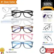 Multicolor 5-Pack Reading Glasses for Men & Women – UV Protection, 1.5x Strength