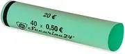 Securina24 Coin Tubes 1 Cent to 2 Euro or 119 Pieces Mixed (112 Pieces - 50 Cents)