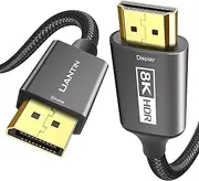 UANTIN DP to HDMI Cable 8K 6FT Black