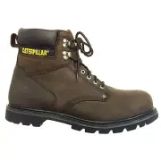 Men's Caterpillar, SECOND SHIFT, Steel Toe, Work Boot Brown, P89586