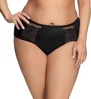 [Gorsenia] K442 Women's Luisse Black Lace Knickers Panty Full Brief Medium