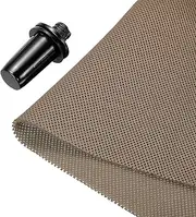 uxcell Speaker Grill Cloth 20 x 63 Inch Stereo Mesh Fabric Protective Dustproof Cloth with Speaker Grill Guides Peg for Home Speaker Repair Dark Khaki