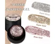 Sparkle Super Silver & Gold Painting Gel-Super Gold