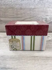 Lang VIRTUE Made From Scratch 4” X 6” Recipe Card Box W/ Dividers & Pop Up EASEL