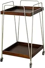 Kitchen Cart Simple Mobile Rolling Cart Tea Trolley Mini Bar Sideboard Home Bar Cart Kitchen Rack Serving Trolleys Serving Cart Drink Cart