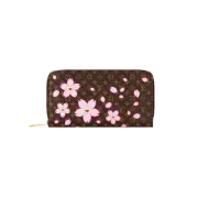 Louis Vuitton x Murakami Takashi Zippy Wallet Sakura Brown