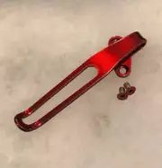 Red Titanium Deep Pocket Clip For Kershaw Leek 1660 Shallot 1840 Blur 1670 Knife