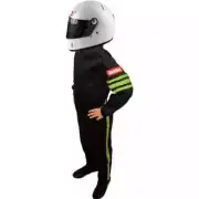 RaceQuip 1950790 Youth Driving Suit SFI 3.2A/1 Certified XX-Small Black with Gre