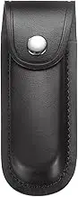 uxcell Leather Knife Sheath 5.98" Leather Pocket Knife Sheath with Hole for Folding Knife Camping Hunting Outdoors, Black