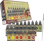The Army Painter Speedpaint Mega Set - 24 x 18ml Speed Model Paint Kit Pre Loaded with Mixing Balls and 1 Brush- Base, Shadow and Highlight in One Miniature and Model Paint Set for Plastic Models