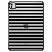 iPad Pro 11-inch (M4) iPad Impact Case Classic Black Stripes Transparent