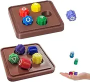 LEERMEIZI Traditional Korean Game, Gonggi Korean Game, Reaction Game for Adults and Children, Hand-Eye Coordination Game, Party Games for Adults and Children (10 Pieces + 2Base)