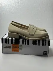 DV Dolce Vita Catalina Loafer Womens Size 8.5 Taupe Dune Suede Lug Sole EUC