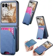 Phone Accessory Compatible with Motorola Moto Razr 60 Case Detachable Magnetic Wallet Case with Card Holder Phone case Leather Shockproof Protective Cover Compatible with Motorola Razr 2025 Phone Cove