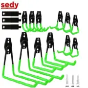 15Pc Garage Tool Storage Wall Hook Assortment Set Hanger Garden Tool Organizer