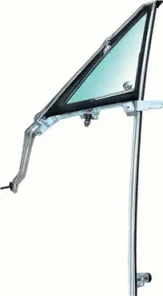 1967 Camaro Firebird; Vent Window Frame Assembly; With Tinted Glass; LH Driver
