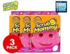 3 x Scrub Mommy Dual-Sided Scrubber Sponge - Pink