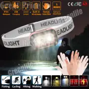 LED Motion Sensor Headlight USB Rechargeable Headlamp Lamp Torch Head YD-08