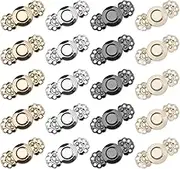 EMSea 20 Pairs Cape Cloak Clasp Vintage Lucky Cloud Pattern Sew On Snap Buckle Fasteners Hook and Eye Cardigan Clip for Costume Making 4 Colours 29x13mm