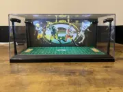 Green Bay Packers Custom 2 Card PSA display case with LED lights
