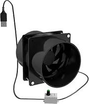 Generic Exhaust Fan Pipe Fan Extractor Silent Sheds Pet Dog House Portable Ventilation Fan for Window Garages Kitchen Attic, Dual Fan