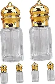 WRITWAA 6Pcs Roll Glass Bottles Refillable Essential Oil Roll Containers Small Empty Fragrance Vials for Practical Use and Gifting