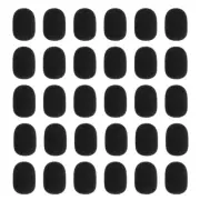 30 Pcs Mini Foam Microphone windscreen, 15x20mm Black Mic Cover