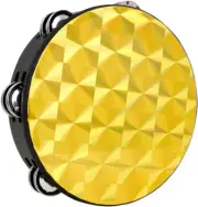 8 Inch Double Row Tambourine, Hand Held Percussion Drum Musical Percussion Tambo
