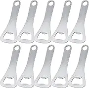 Bottle Openers Pack 10Pcs Crown Bottle Opener Bulk Beer Bottle Opener for Home Pub Outdoor Bartender Bottle Openers,Men DIY Gifts, Silver