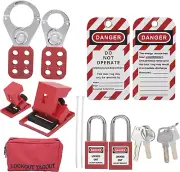 Lockout Tagout Kit, Lockout Locks Electrical Portable Durable Safety Lock Out Ta