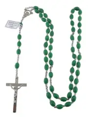 Irish J. C Walsh & Sons, Ireland GREEN ROSARY BEADS A12007