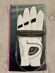 2019 Callaway Weather Womens Golf Glove Sz SMALL White & Black Leather