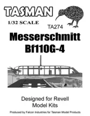 Tasman 1/32 Messerschmitt Bf110G-4 Canopy for Revell kits