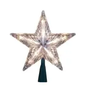 7 Inch Clear Star Christmas Tree Topper with 10 Lights by Kurt Adler