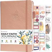 Clever Fox Daily Faith Journal – Guided Prayer, Gratitude & Bible Study Notebook – Faith Based Gifts & Journaling Supplies for Women (Rose Gold)