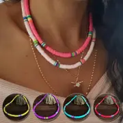 1PC Women Necklace Bohemia Soft Clay Short Chain Women Accessories