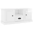 High Gloss Cabinet Entertainment Unit TV Stand Wooden Drawer Storage Shelf White