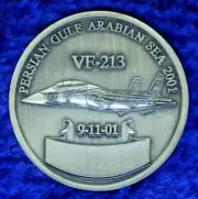 USN VF-213 Arabian Sea 2001 9-11-01 USS Carl Vinson Challenge Coin C-5