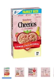 Strawberry Banana Cheerios, Heart Healthy Cereal, Happy Heart Shapes, Family...
