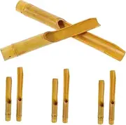 KICHOUSE Japanese Style DIY Bamboo Wind Chime Tubes 8pcs Replacement Parts for Garden Decor