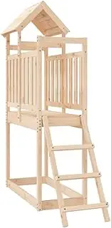 Outdoor Playset 53x110x214 cm Solid Wood Pine - Backyard Swing Set, Climbing Wall & Slide Compatible, Versatile Garden Playground, Durable Wooden Frame for Kids 3-8, Natural Pine Material