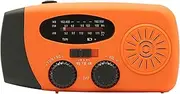 Wind Up Solar Radio - Hand Crank Solar Radio | Emergenccy Weather Radios with Sun-Powered Charging | 1200mAh Long Battery Operated Flashlight AM/FM Radios, Portable USB Solars Charging for Outdoor