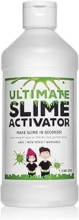 Ultimate Science Borax Slime Activator-16oz Solution. Works with All Glue Types- Elmer's, PVA, White, Clear, Glitter. Better Than Contact Solution or Laundry Detergent.